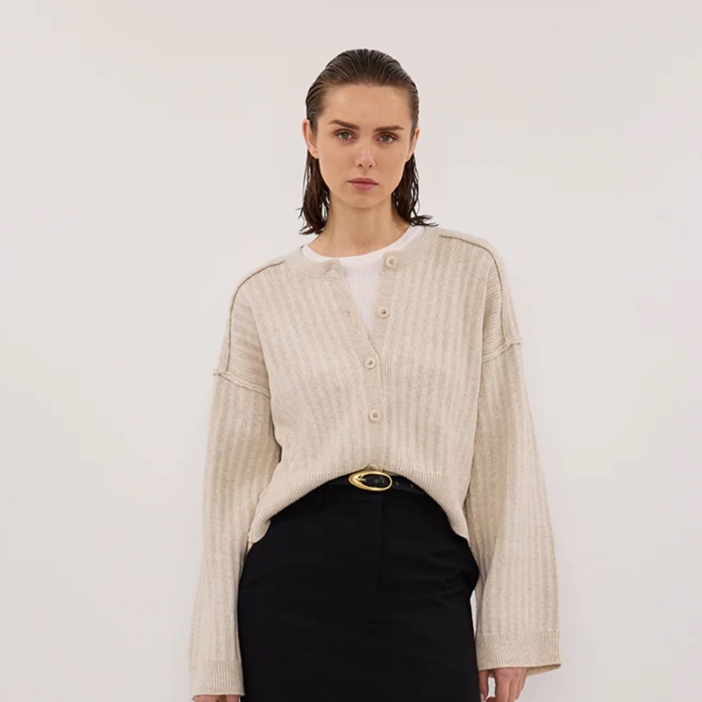 DISSH Dahlia Chalk Knit Cardigan